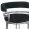 Armen Living Prinz 30" Bar Height Swivel Black Faux Leather and Brushed Stainless Steel Bar Stool LCPRBABLBS30 - alternate 7